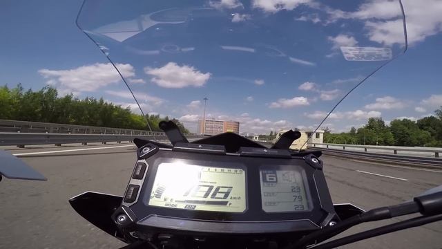 Максимальная скорость Yamaha MT 09 Tracer модельного года 2015 на ЧТК смотреть онлайн