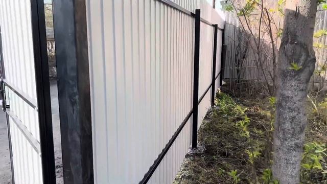 СНТ Станкостроитель 3 . Челябинск. Ворота и забор из профнастила . смотреть онлайн