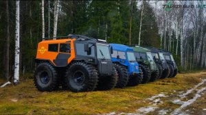 Пять вездеходов Тайфун. Первый совместный выезд для прохождения самого сложного офроад маршрута.