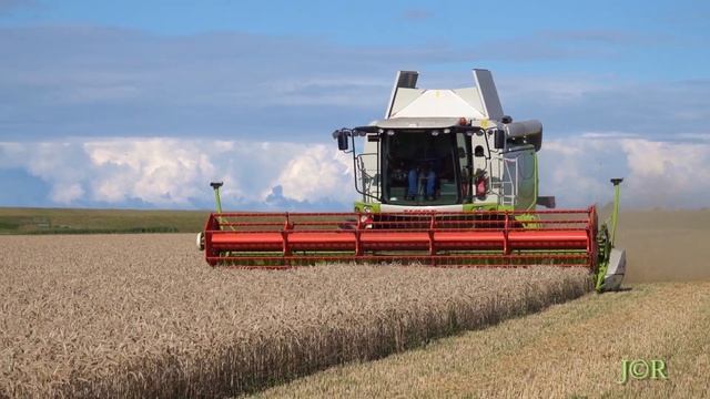 Combinen in Noord Groningen met een CLAAS Tucano 570 met 770 maaibord. Maaidorsmachine Maaidorser смотреть онлайн