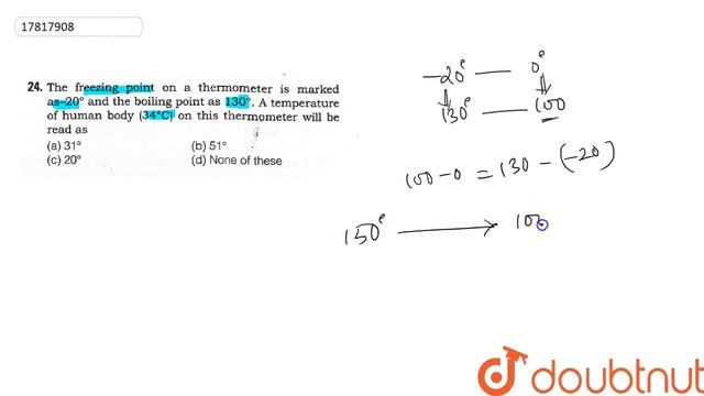 The freezing point on a thermometer is marked as `-20^(@)` and the boiling point as `130^(@)`. смотреть онлайн