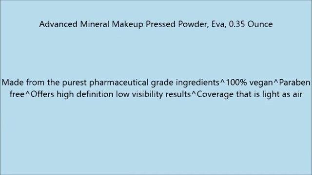Advanced Mineral Makeup Pressed Powder, Eva, 0 35 Ounce смотреть онлайн
