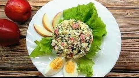 Крабовый салат из Греции "Пантикапей". Только отварить яйцо! смотреть онлайн