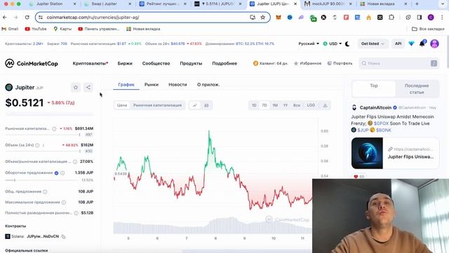 JUPITER - СКОРЫЙ РОСТ ТОКЕНА  И НОВЫЙ AIRDROP