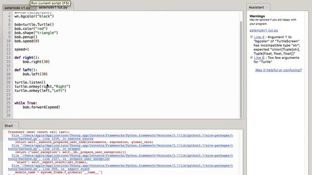 Very basic python game(asteroid v1)-part 2 смотреть онлайн