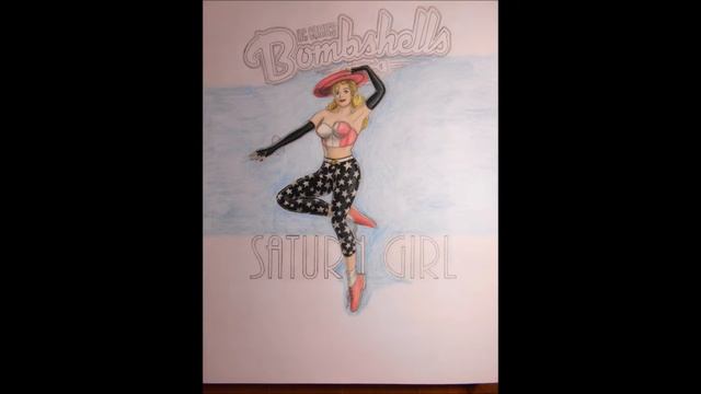 Drawing Saturn Girl -- DC Comics Bombshells-inspired Pin-up