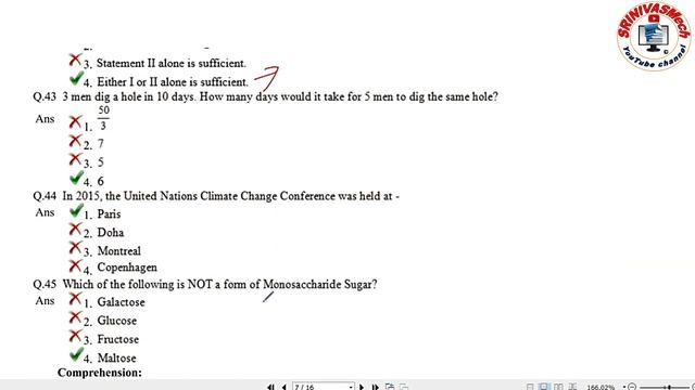 RRB NTPC CBT-2 17-01-2017 Shift 1 Previous Year Question Paper Detailed Explanation By SRINIVASMech