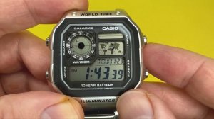 #CASIO AE-1200WH (3299) - HOW TO SET Time and Date, World Time, Alarms, Timer and Stopwatch!