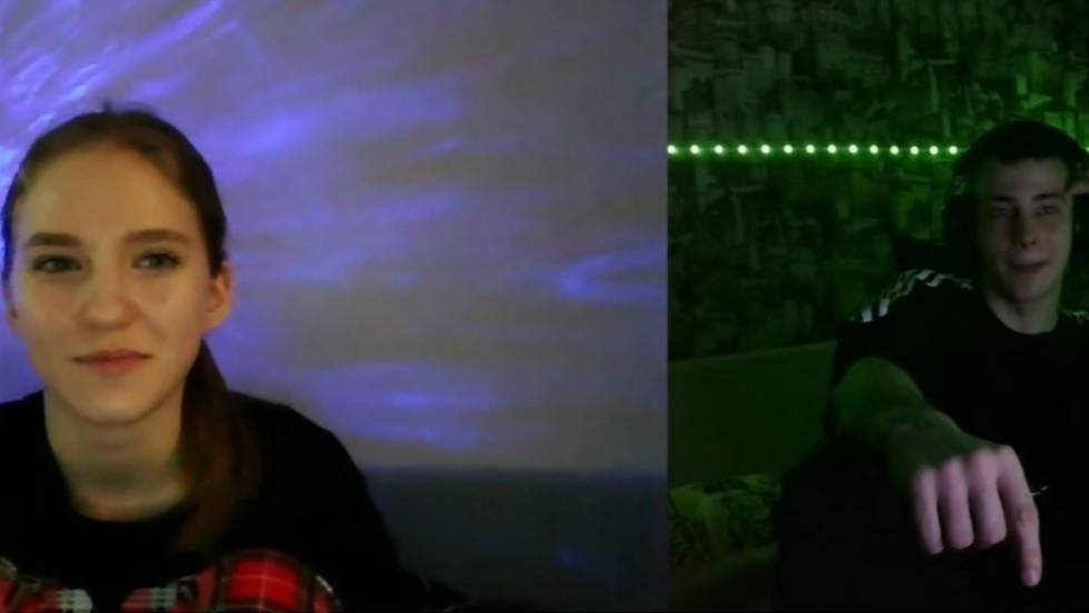 Видеочат. Красавица держалась до последнего;) (Смотрим видеочат)