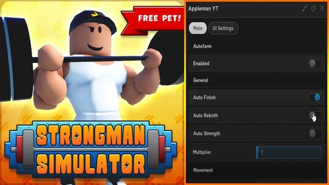 *NEW* Strongman Simulator Script (PASTEBIN 2023) (AUTO FARM ALL, STRENGHT MULTI, SPEED, REBIRTH) смотреть онлайн