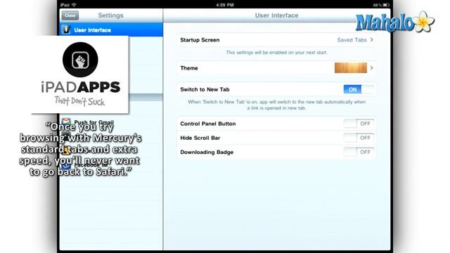 Mercury Web Browser iPad App Review смотреть онлайн
