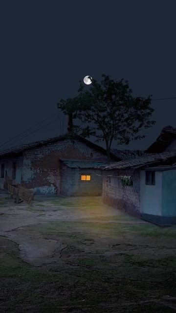 Night Moon Scene With Nature Sound #trending #night #moon