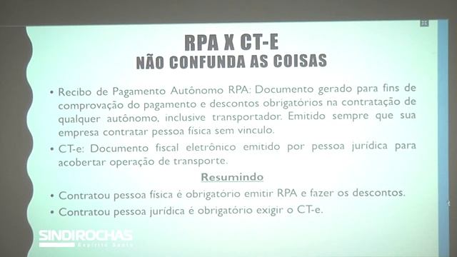 PALESTRA SOBRE O CIOT - SINDIROCHAS - PARTE 01 смотреть онлайн