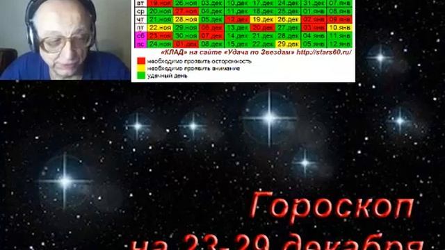 Гороскоп на 23-29 декабря смотреть онлайн