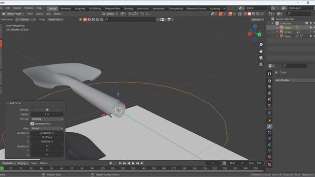 blender beginners tutorial | shovel modelling in blender | 3D modelling in blender | exercise смотреть онлайн