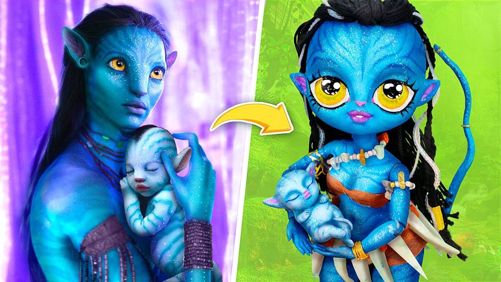 Миниатюрная малышка Аватар из ЛОЛ ОМГ - 11 идей для кукол смотреть онлайн