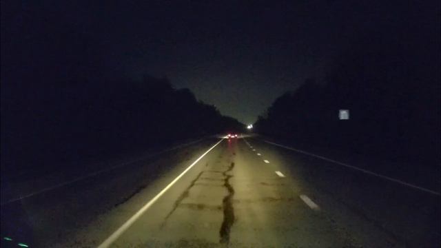 Движение на автомобиле из Винзилей в пос.Боровский в ночное время смотреть онлайн