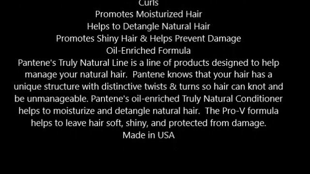 Pantene Pro V Truly Natural Hair Curl Defining Conditioner 12 oz смотреть онлайн