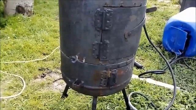 переделка печки для палатки из газового баллона. смотреть онлайн