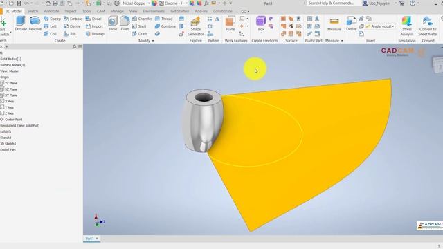 Inventor 2021 Tutorial #226 | 3D Model Fan Simple Design смотреть онлайн