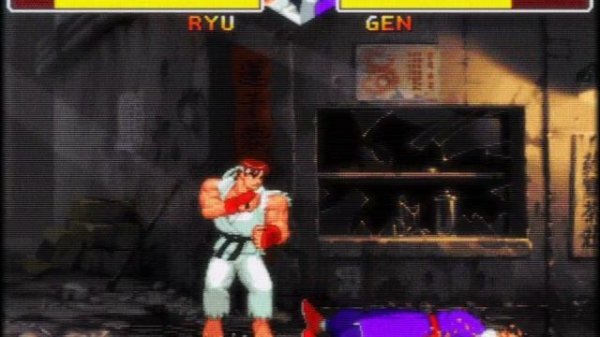 Street Fighter Zero 2 - Sega saturn Retroarch with FIlter CRT