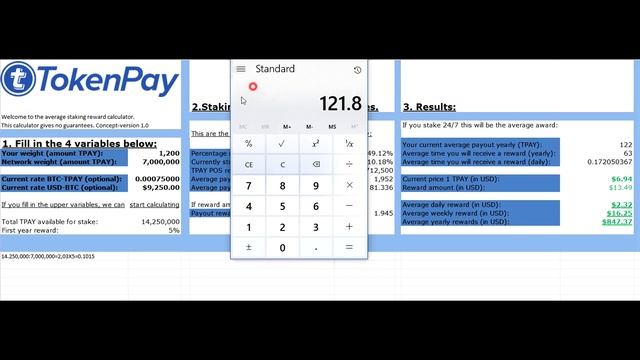 TokenPay l Staking calculator! (rough calculation no guarantees смотреть онлайн