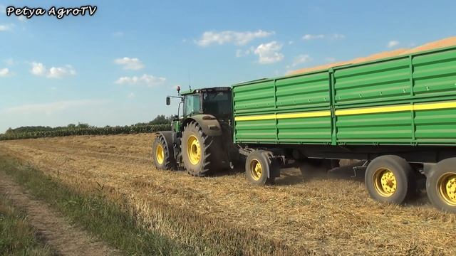BIG Wheat Harvest - John Deere 9680 WTS + W660 + W650 | Żniwa 2018 смотреть онлайн
