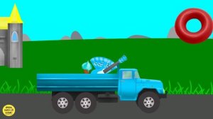 Машинки,cars. Голубой грузовик. Изучение цвета. Развивающие мультики для детей про машинки