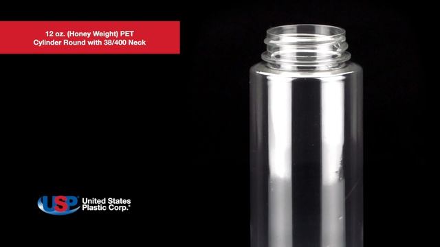 12 oz (Honey Weight) PET Cylinder Round | U.S. Plastic Corporation® смотреть онлайн