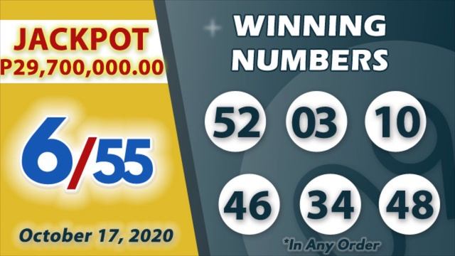 P29M Jackpot Grand Lotto 6/55, EZ2, Suertres, Lotto 6/42 | October 17, 2020 смотреть онлайн