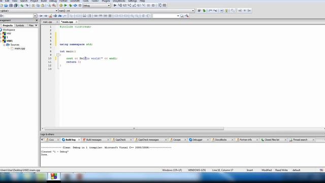 Учим C++.Урок 1: Hello world смотреть онлайн