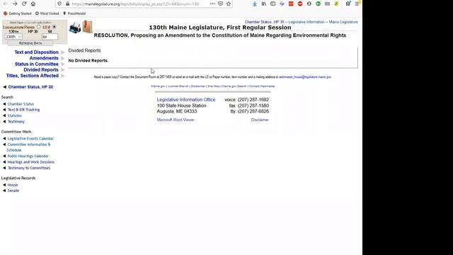 Bill Analysis Workshop With Sierra Club Maine