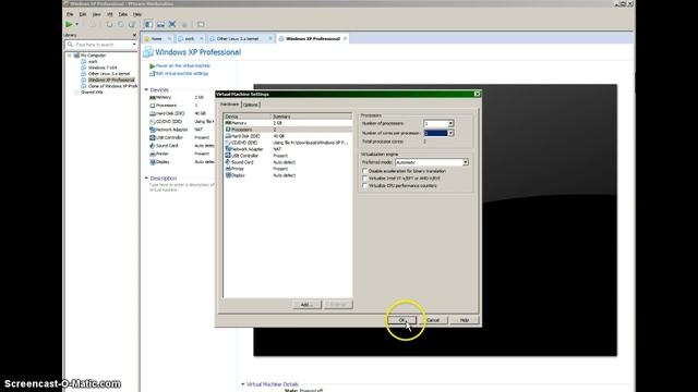 добавление ядер процессору в vmwarw workstation смотреть онлайн