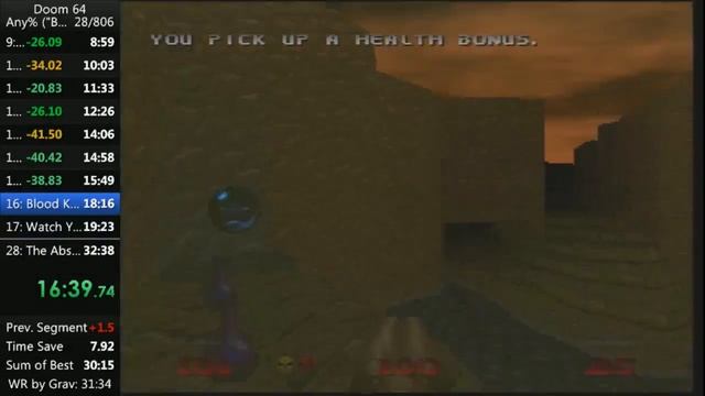 ZELLLOOO - Doom 64 Speedrun (Be Gentle) - 31:33 смотреть онлайн