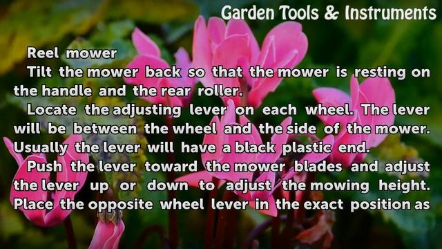 How to Adjust the Cutting Height of a Reel Mower смотреть онлайн