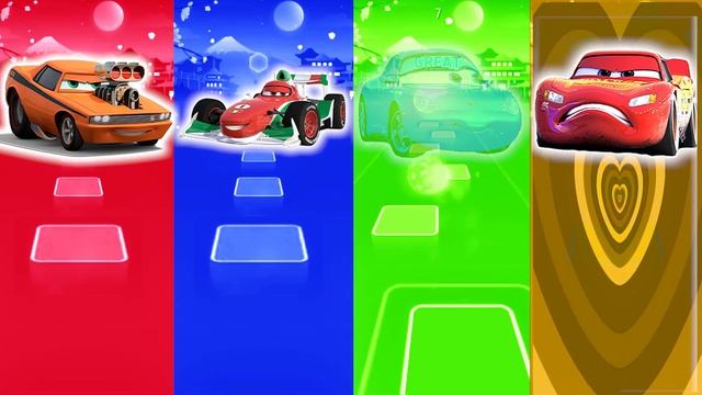 Cars Team Lightning McQueen - Francesco - Sally Carrera - Snot Rod | Tiles Hop EDM Rush!
