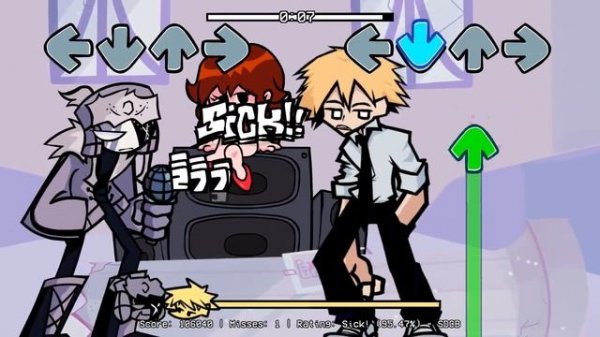 ФНФ мод Массы в середине боя против Дэнджу + Человек-Бензопила