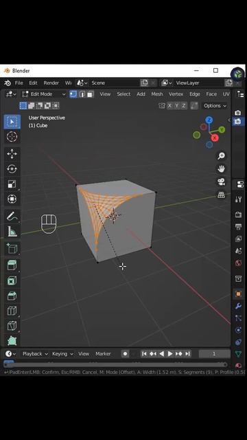 How to add a vertex bevel in Blender | Blender Quick Tips | CGI Elements | Blender Shorts смотреть онлайн