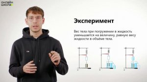 Действие жидкости и газа на погруженное в них тело. Физика 7 класс. Видеоурок 24