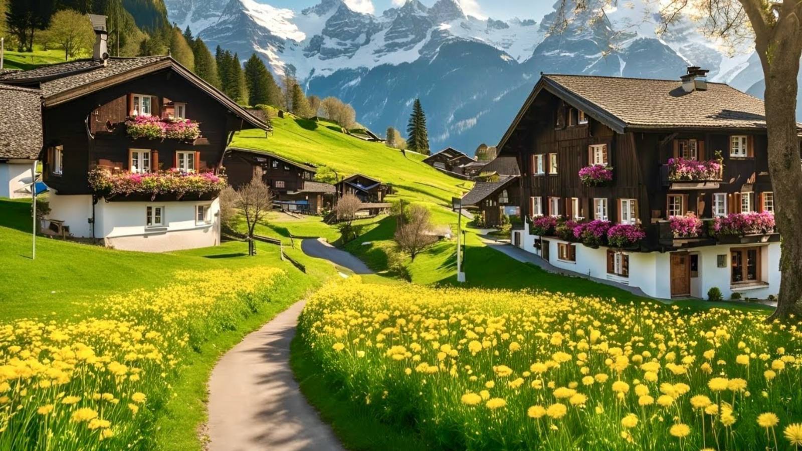 Гриндельвальд, Швейцария - самая удивительная швейцарская деревня, пешая прогулка в 4K | #шариклайф смотреть онлайн