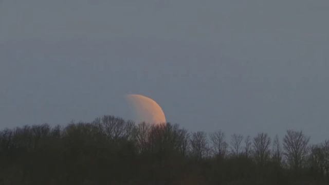 Moonset During Partial Eclipse