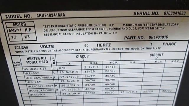 GOODMAN Used AC Air Handler ARUF182416AB 2U Used Air Conditioners For Sale, Shipped Nationally смотреть онлайн