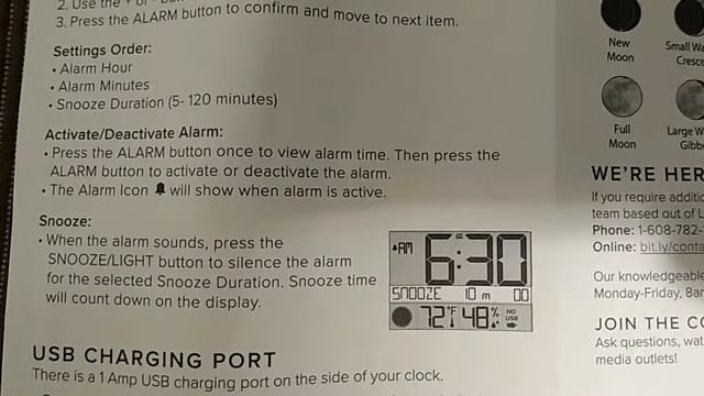 🕧⏰📱📚🌘#Manual-La Crosse Technology Multi Color Alarm Clock #Model W88723V2 смотреть онлайн
