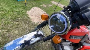 Поставил светодиодную фару на ИЖ ПЛАНЕТА 5