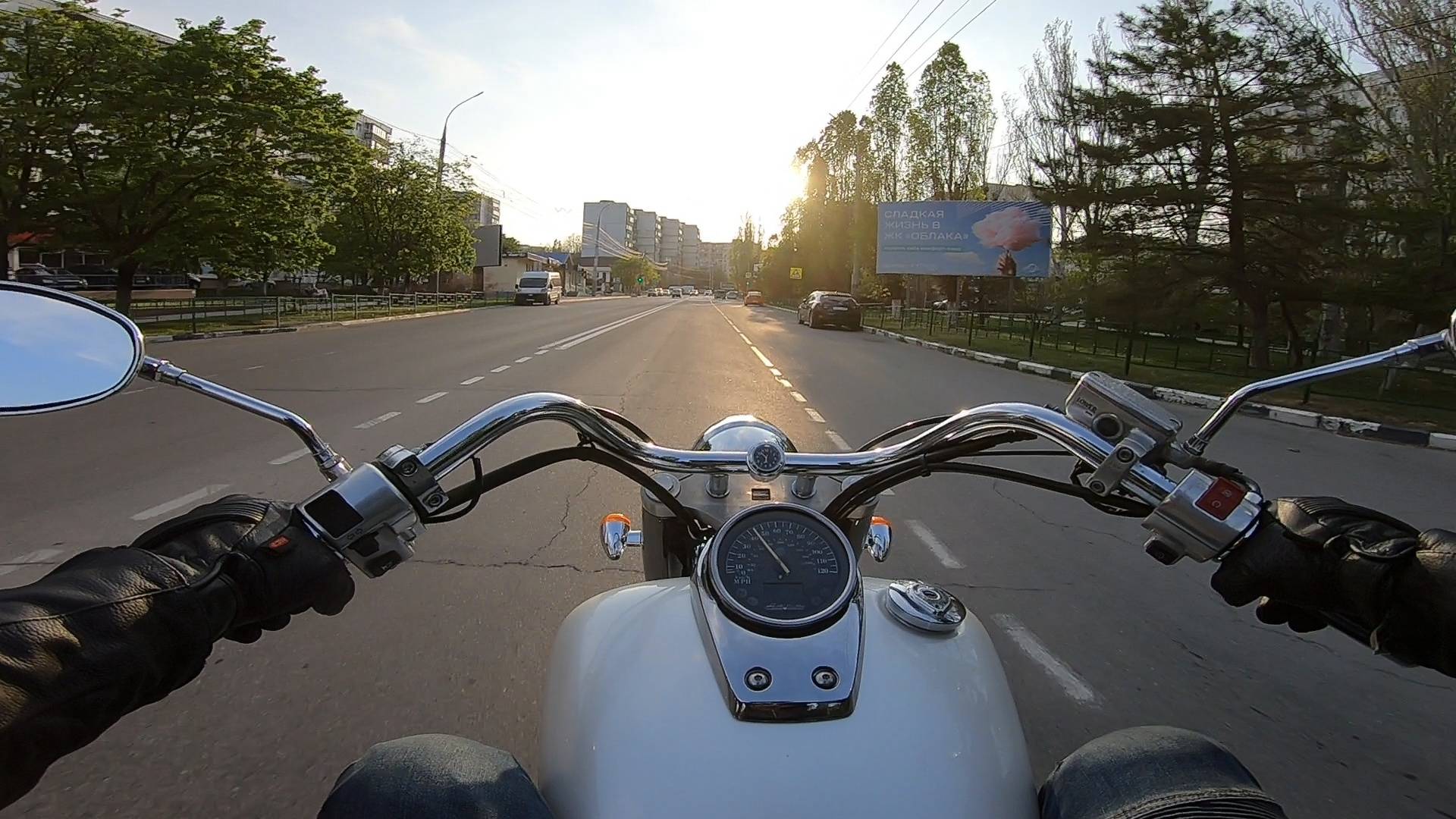 Езда на мотоцикле Honda Shadow Aero 750 #39|| Дневная поездка