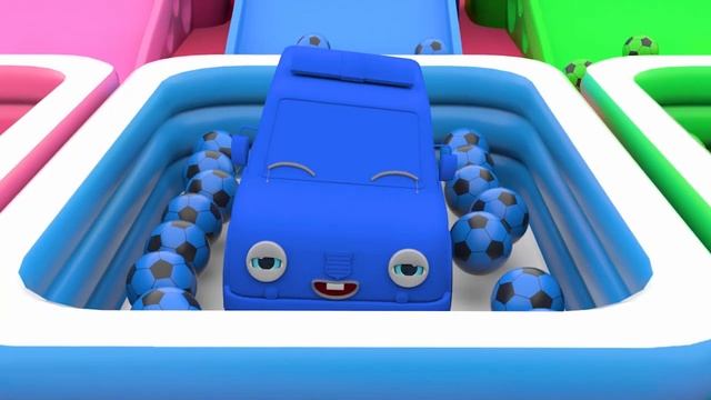 Песня "Колеса автобуса" - Красочный бассейн с шариками Для игр детей - Детские стишки и песенки смотреть онлайн