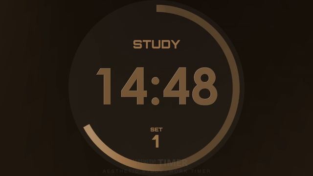 45 / 15 Pomodoro Timer, No Music, 1 Hour Study, Dark Brown Mode Minimalist Design for Focused Study смотреть онлайн