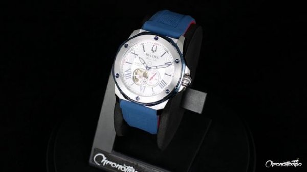 Bulova Marine Star Automatic Men's Watch 45mm White Dial 98A225