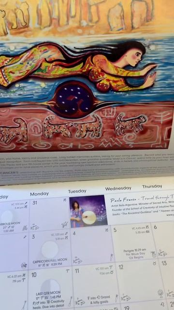 Mis Ilustraciones🎨publicadas En La Nueva Moon Calendar 2023🔥Nueva Zelanda 🦋#shorts  #notebook