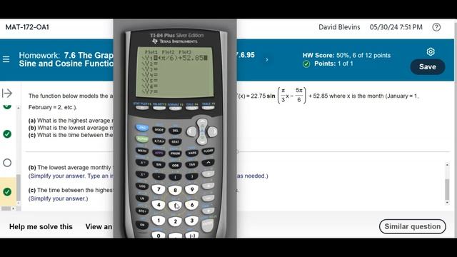MAT 172 7.6.95 HW Example TI смотреть онлайн